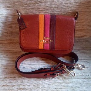 COACH Small Jes Messenger Varsity Stripe Crossbody